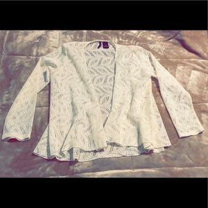 White cardigan
